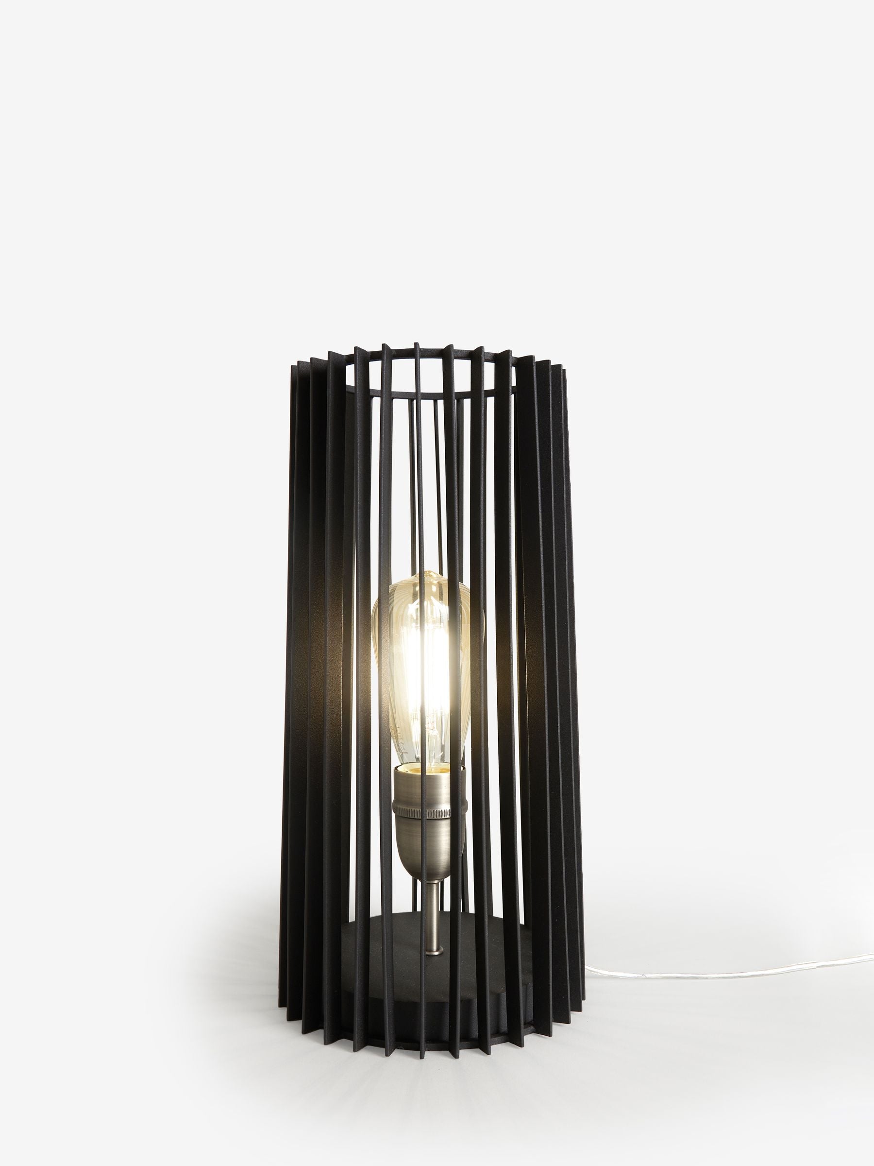 Black Brooklyn table lamp 35cm height, imported from the UK