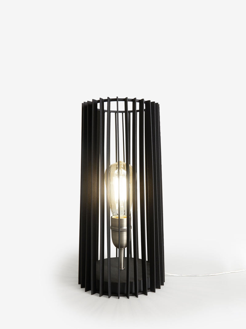 Black Brooklyn table lamp 35cm height, imported from the UK