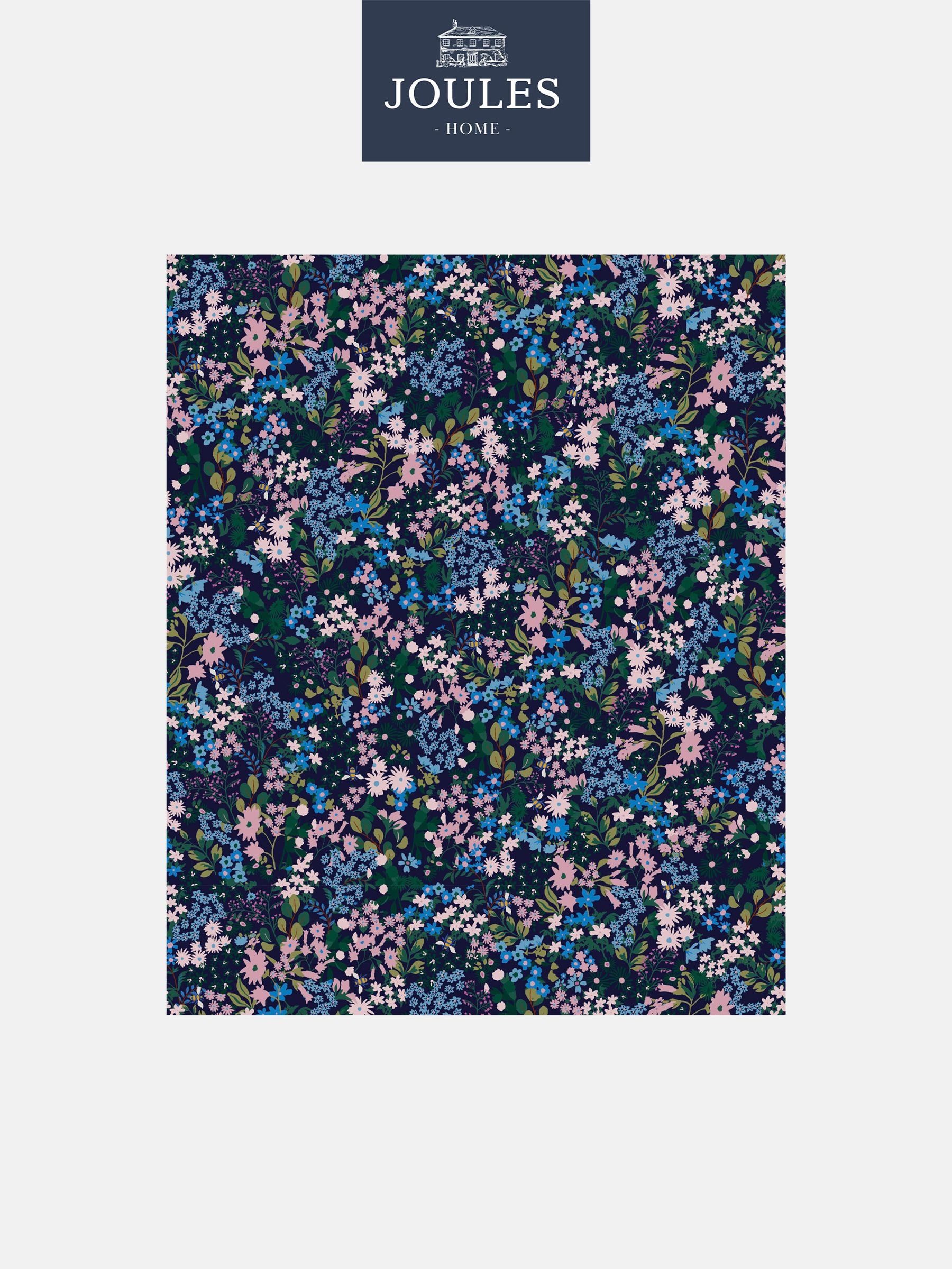 Joules ditsy floral wallpaper in navy and garden greens (British brand)