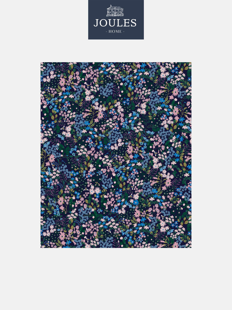 Joules ditsy floral wallpaper in navy and garden greens (British brand)