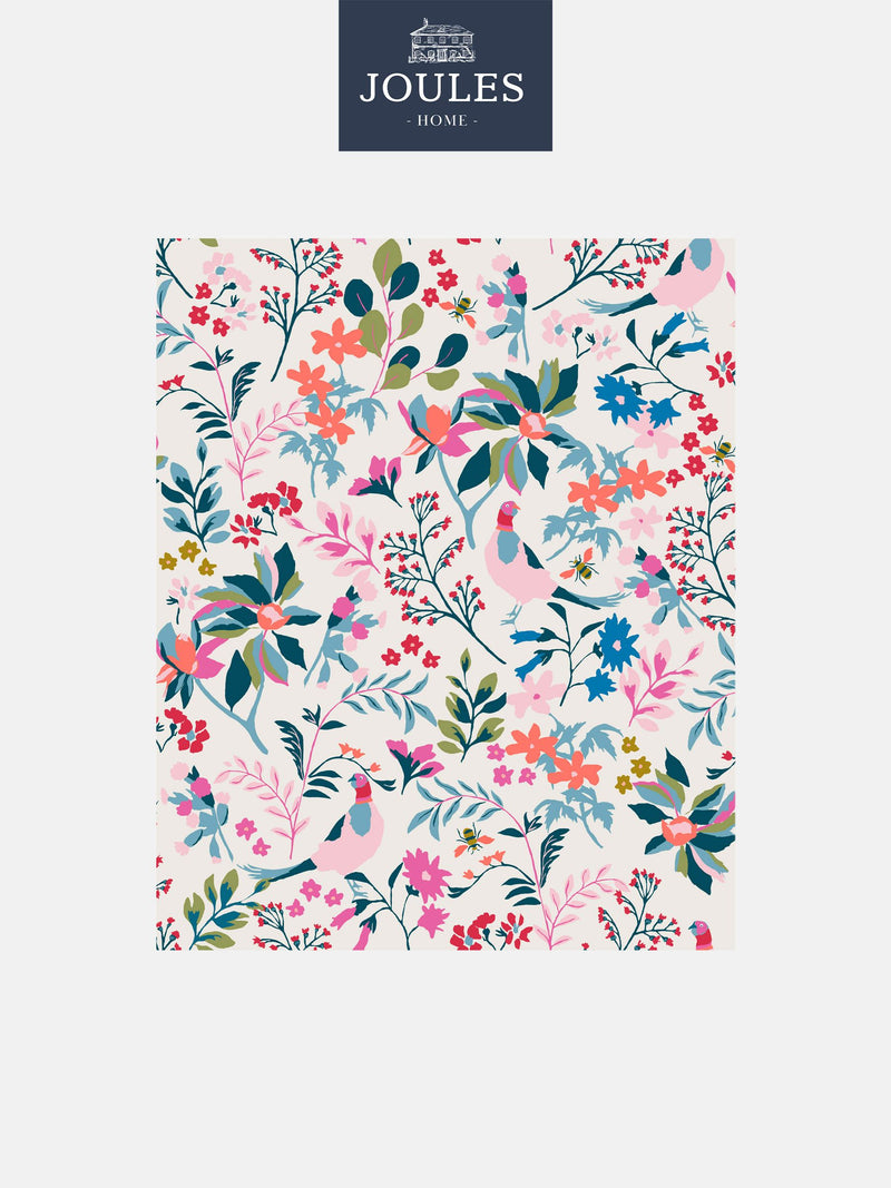 Joules floral wallpaper antique creme fields edge - British brand