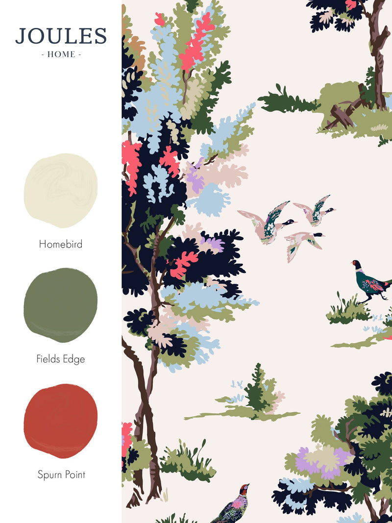 Joules wallpaper Dawn Grey Woodland Scene, UK version