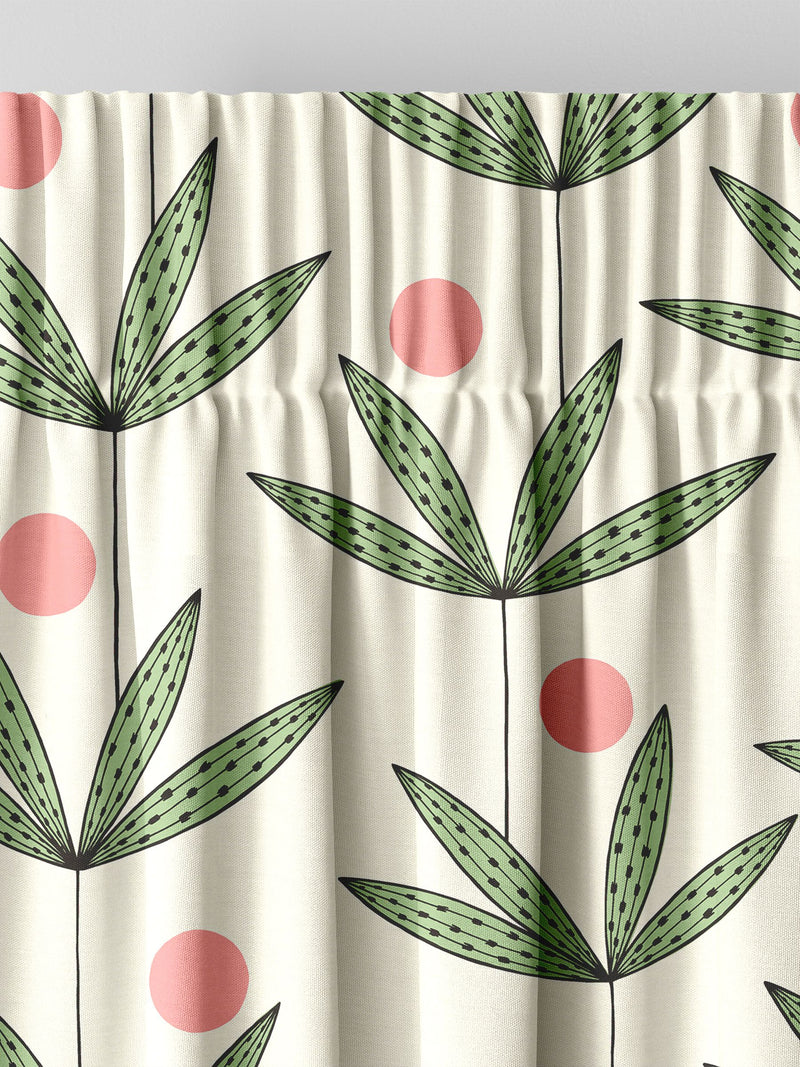 MissPrint Glades Palm Tree made to measure curtains, UK version