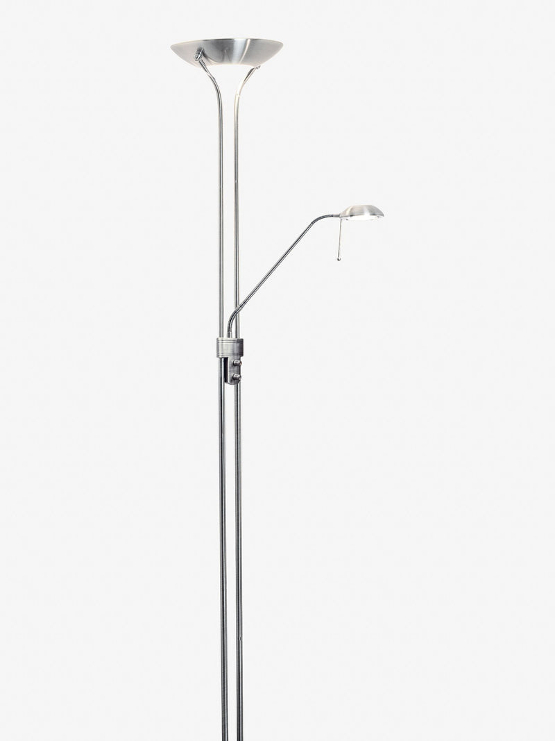 Dar Lighting Chrome Hannah floor lamp H180cm, imported from the UK