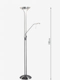 Dar Lighting Chrome Hannah floor lamp H180cm, imported from the UK