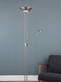 Dar Lighting Chrome Hannah floor lamp H180cm, imported from the UK