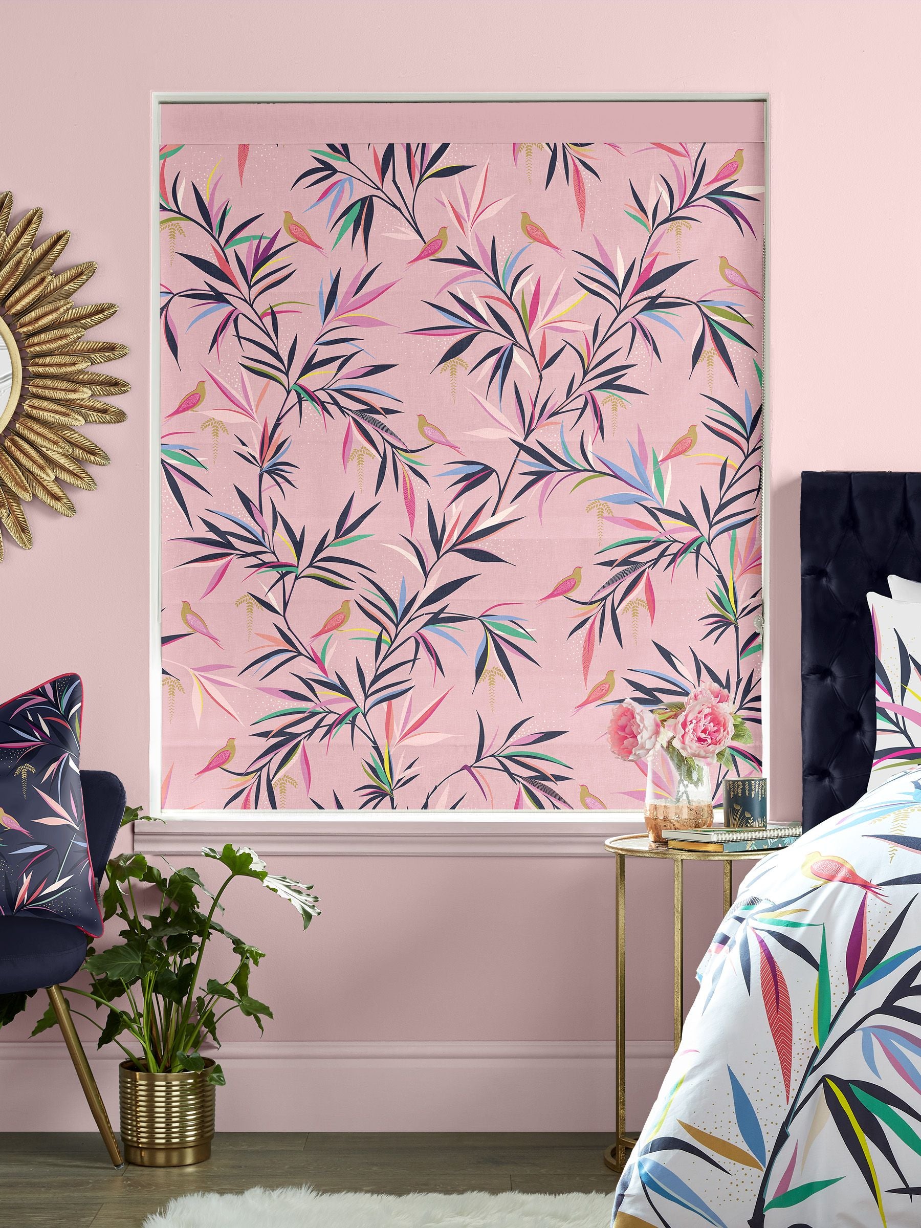 Sara Miller soft pink roman blind (British brand)