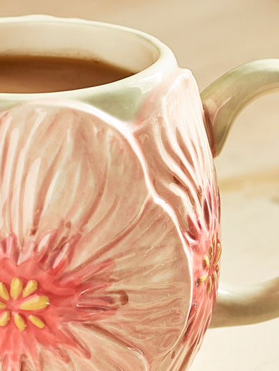 Next Pink Flower Textured Mug- Buy online at McGrocer