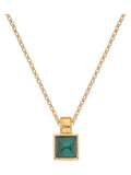 Hot Diamonds malachite square pendant necklace, UK version