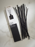 Lot de 20 anches de diffuseur en rotin noir pour parfum d'ambiance (marque britannique)