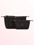 Victoria's Secret Iconic Stripe Pink 2 Piece Makeup Bag Set