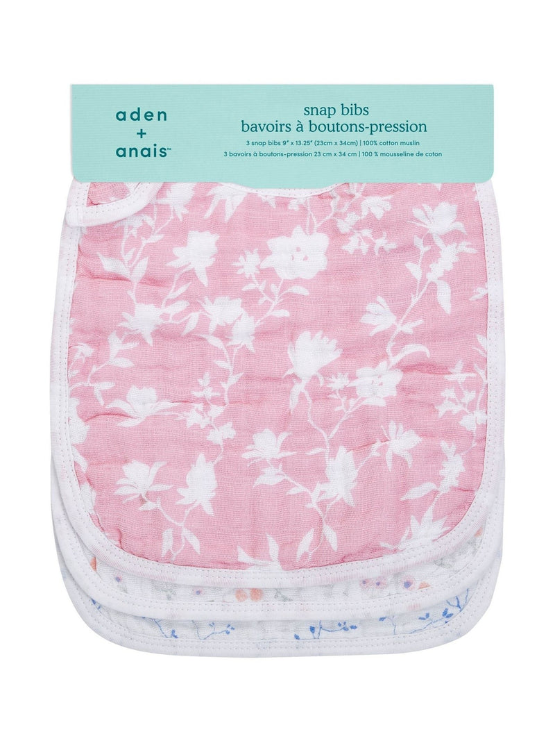 aden + anais pink bibs 3 pack, imported from the UK