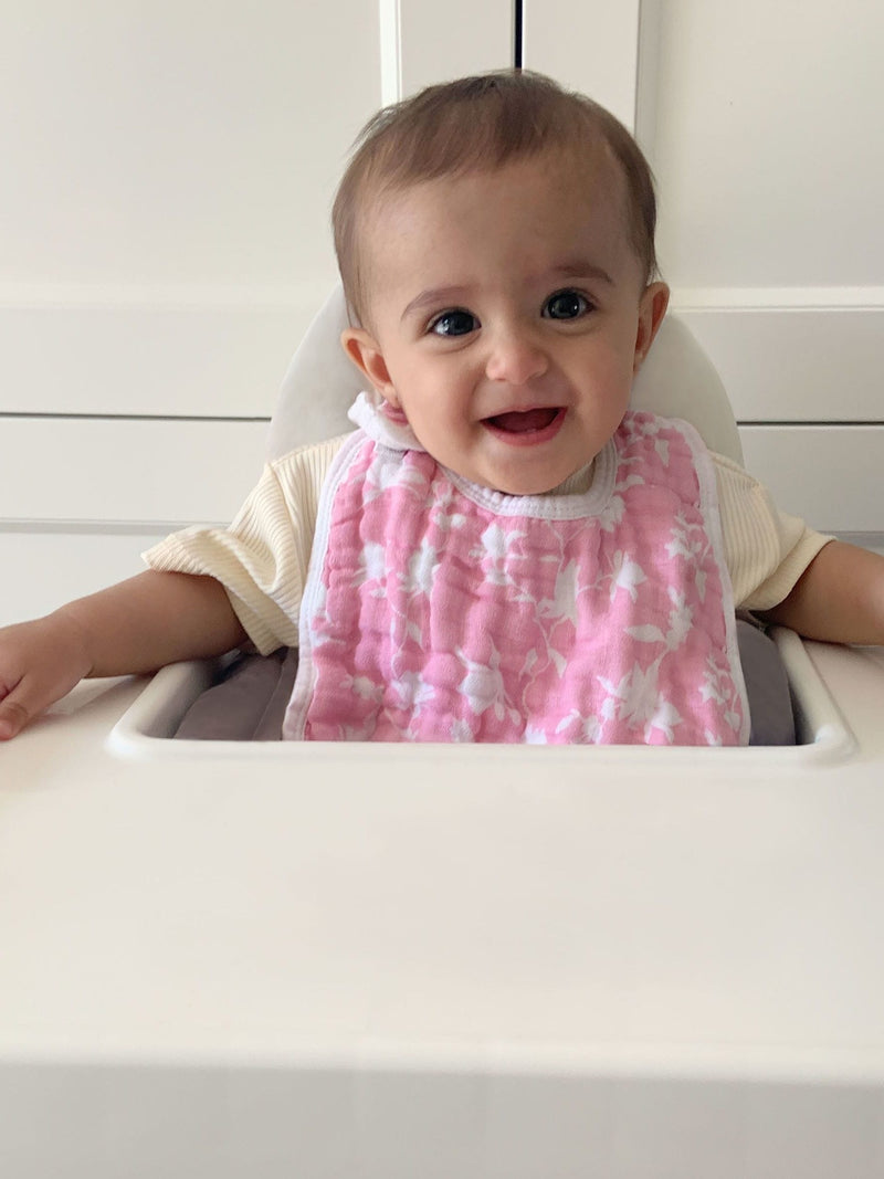 aden + anais pink bibs 3 pack, imported from the UK