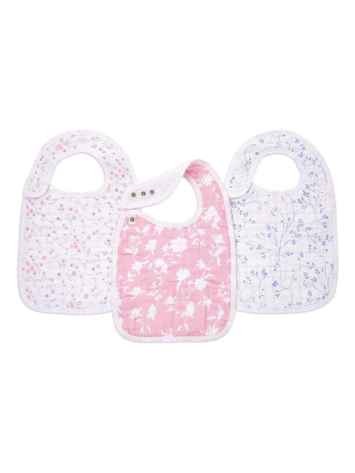 aden + anais pink bibs 3 pack, imported from the UK