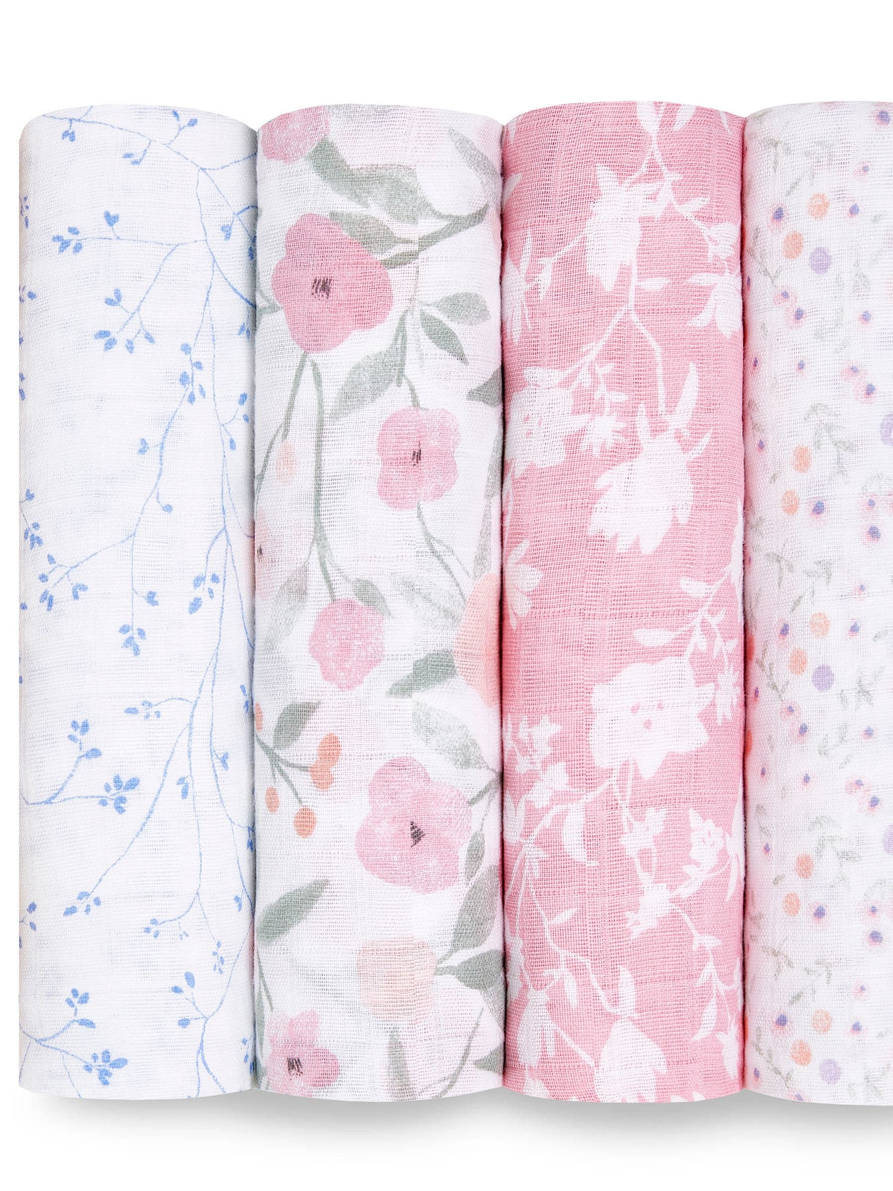 aden anais Ma Fleur muslin blankets 4 pack large, imported from the UK