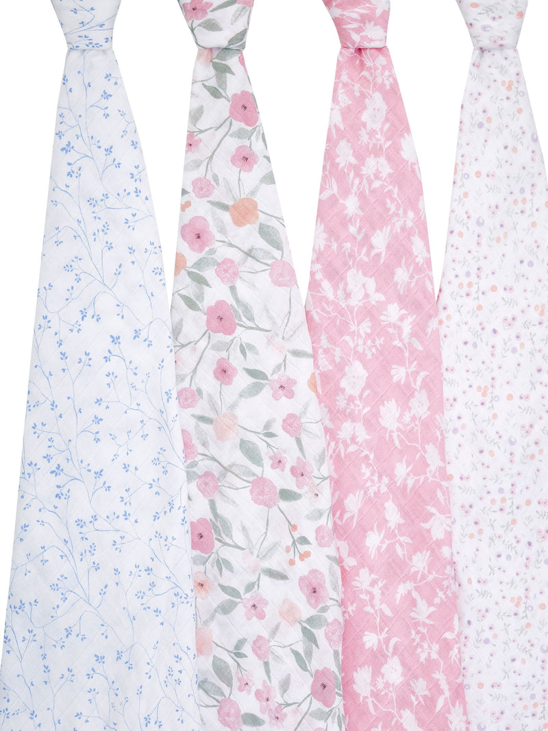 aden anais Ma Fleur muslin blankets 4 pack large, imported from the UK