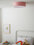 Glow pink diffused flush ceiling light pendant - British product