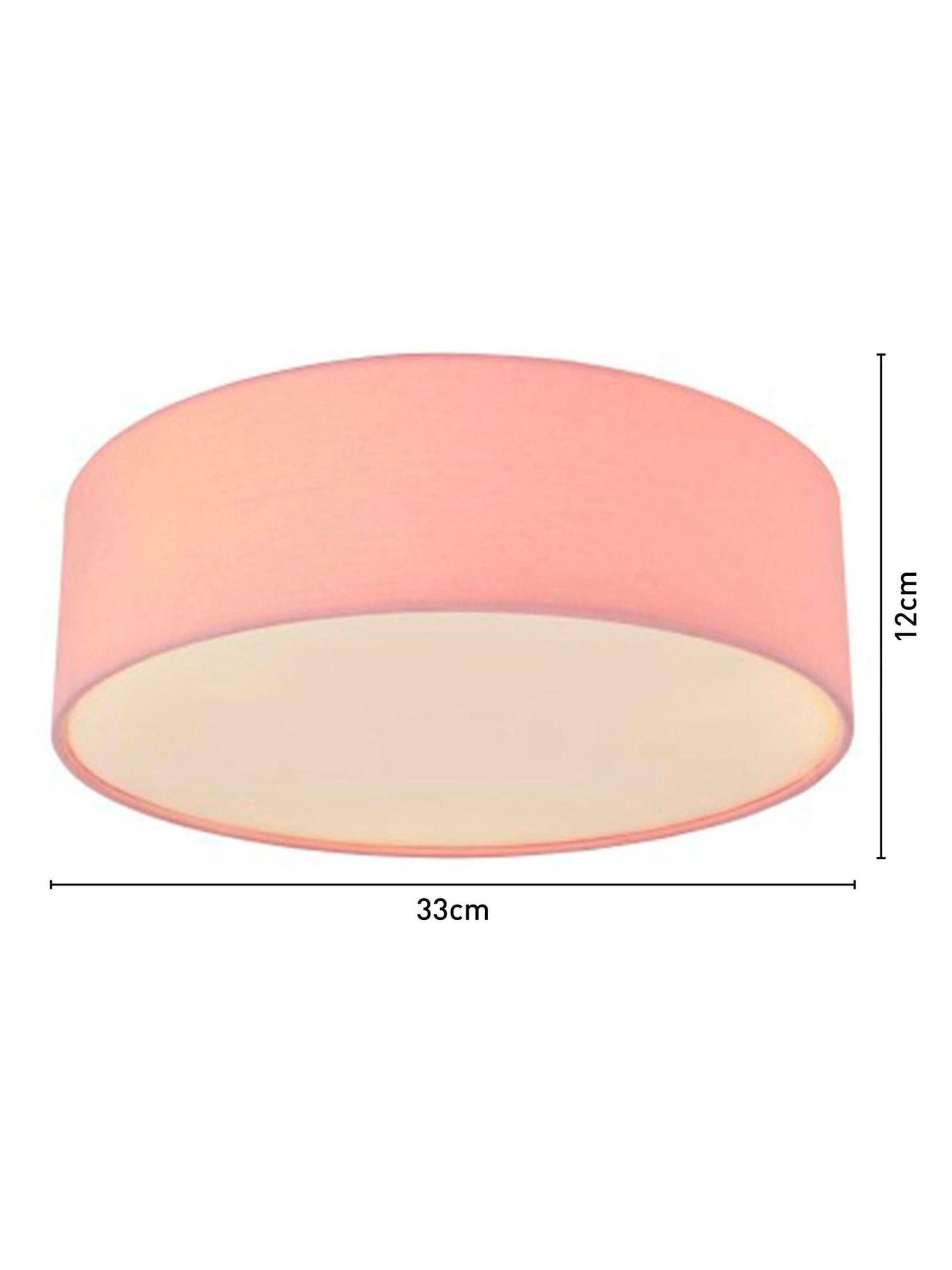 Glow pink diffused flush ceiling light pendant - British product