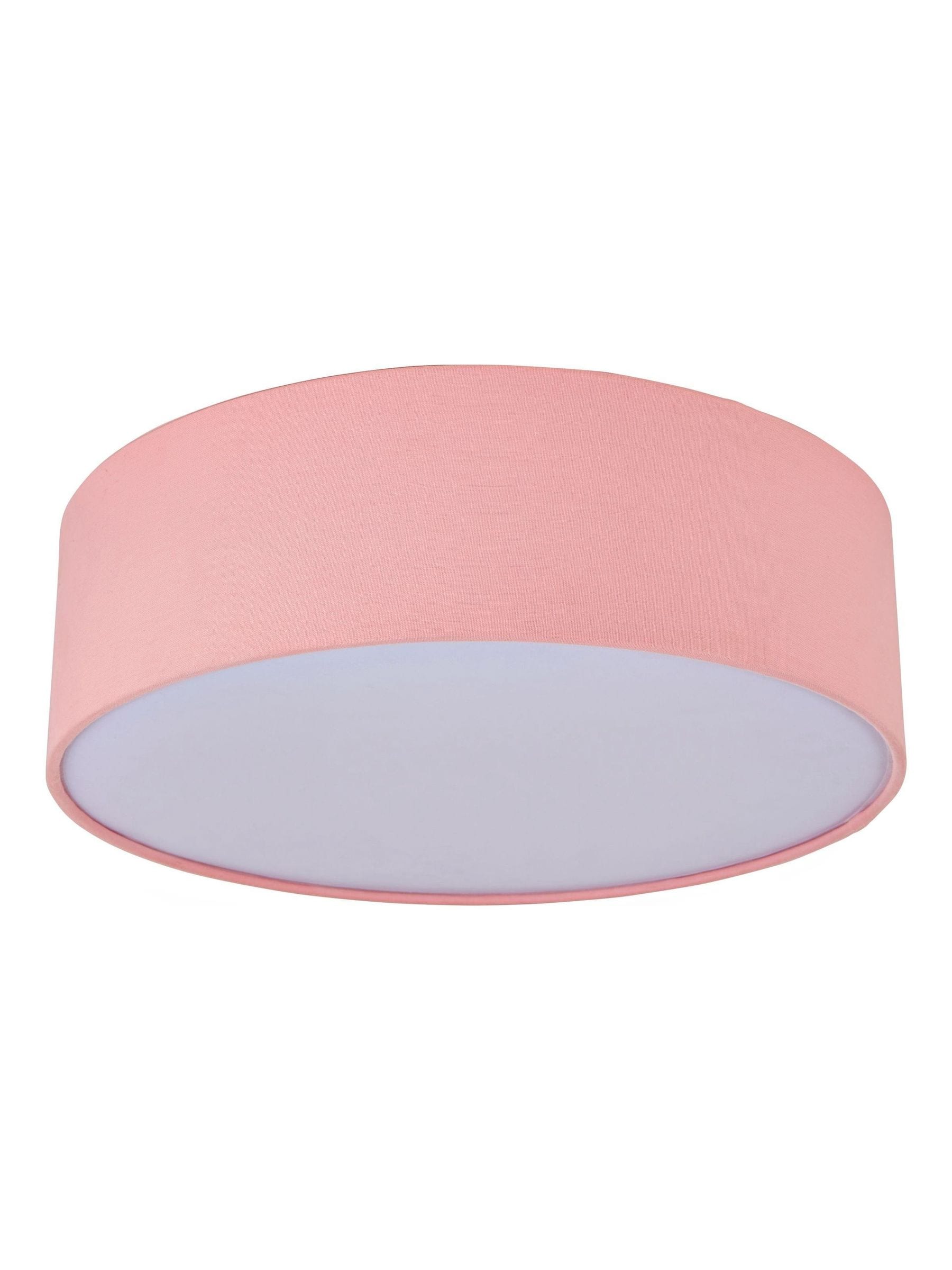 Glow pink diffused flush ceiling light pendant - British product
