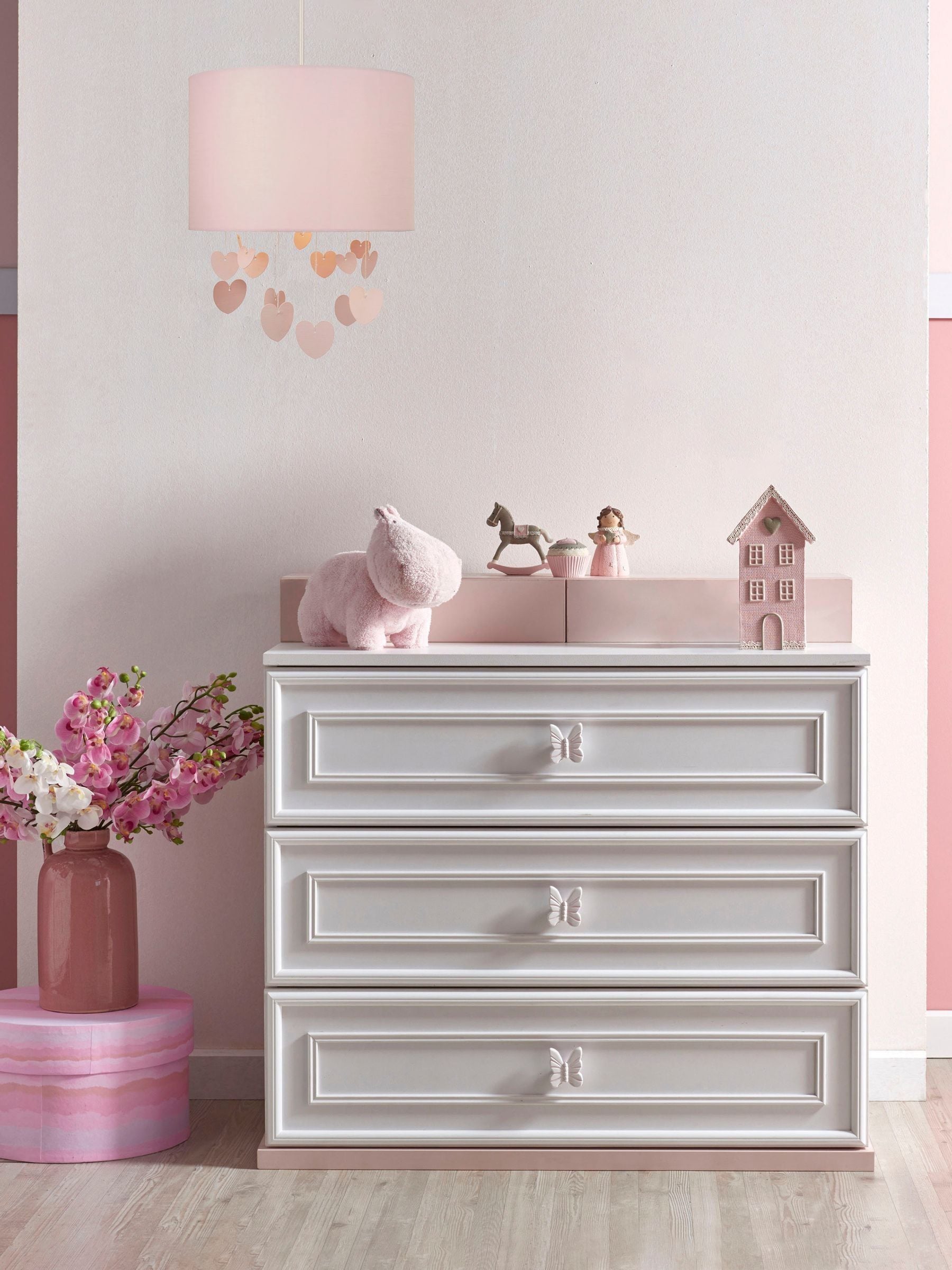 glow pink hearts shade ceiling light - British product