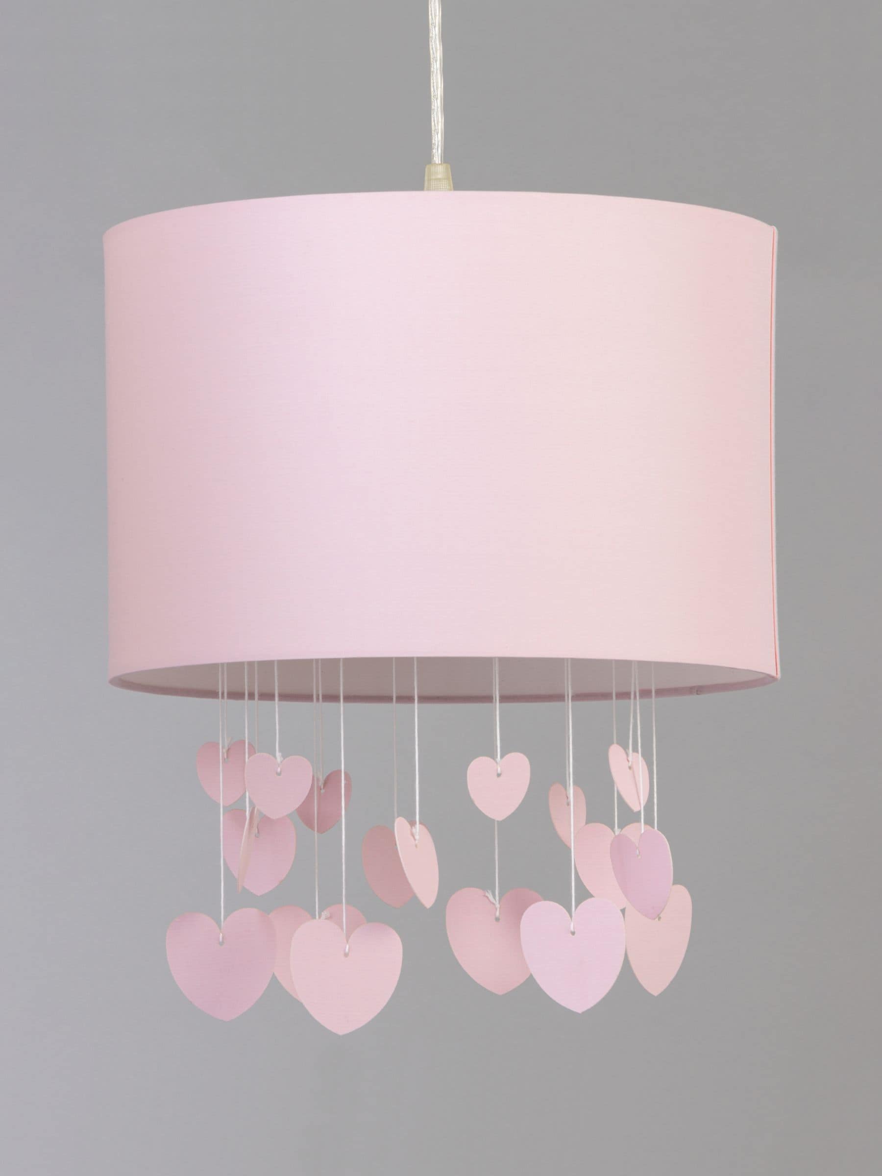 glow pink hearts shade ceiling light - British product