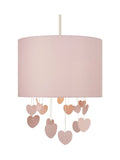 glow pink hearts shade ceiling light - British product