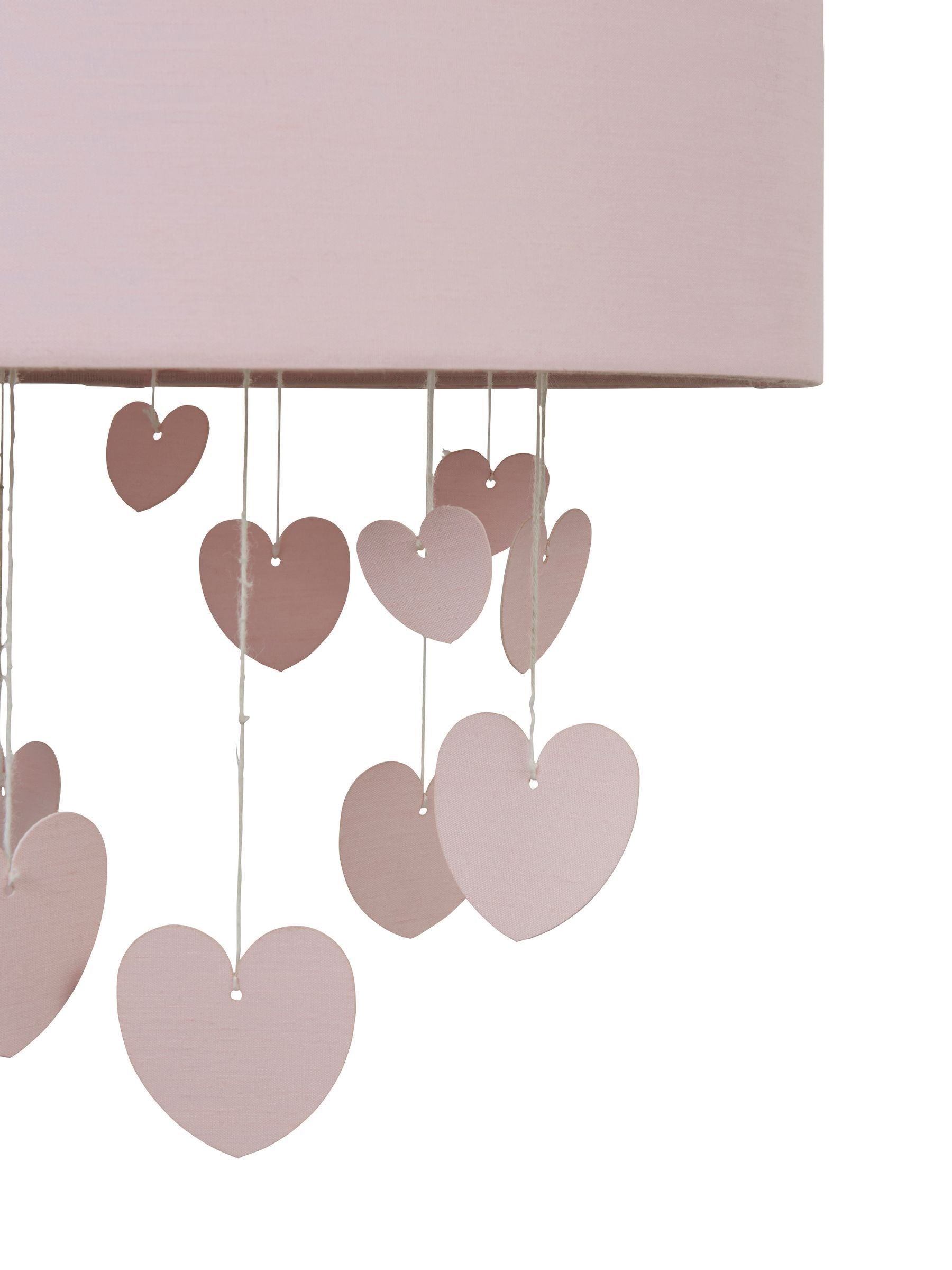 glow pink hearts shade ceiling light - British product