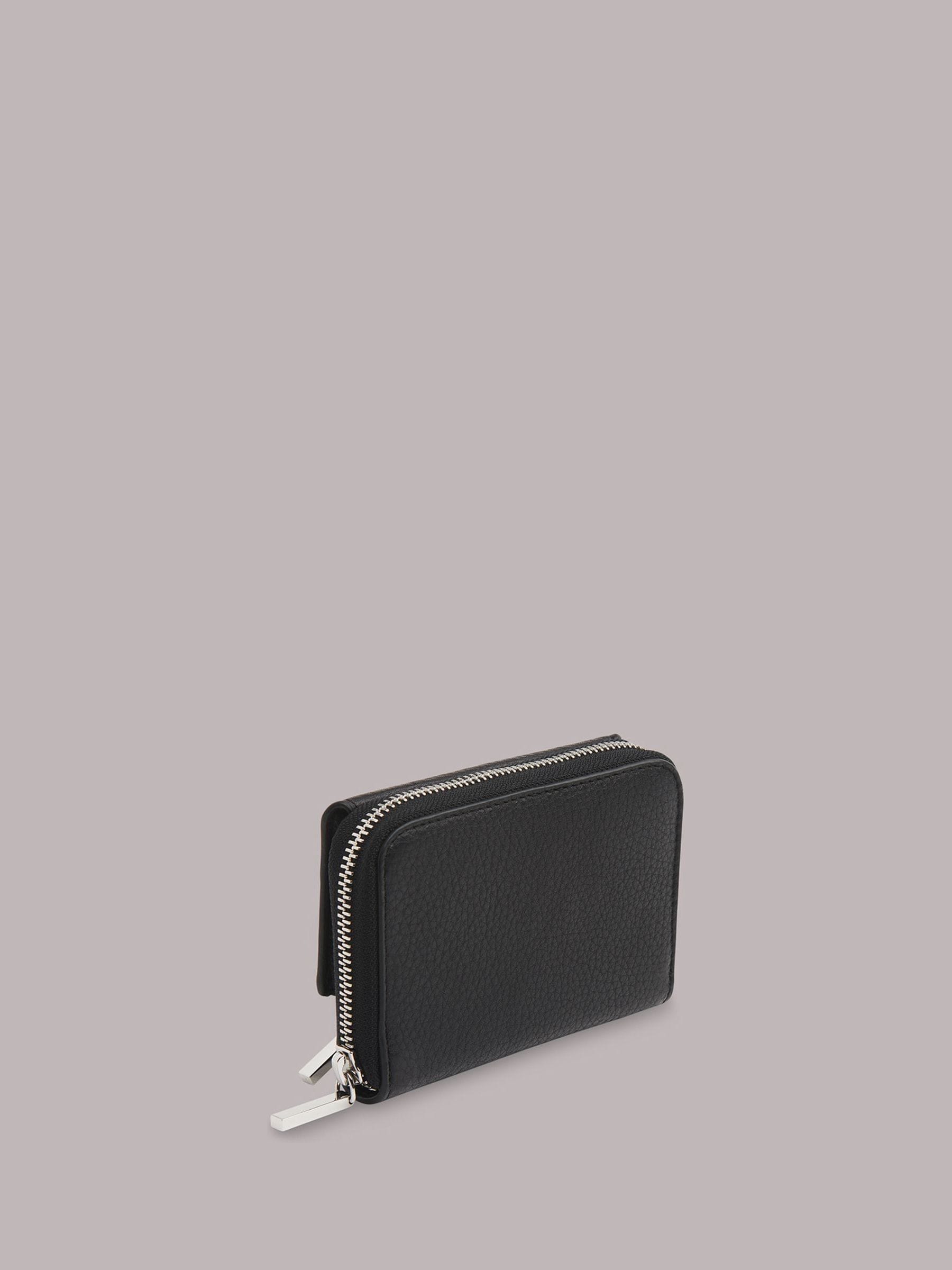 Whistles Black Bibi Zip Purse 100% leather - British product