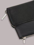 Whistles Black Bibi Zip Purse 100% leather - British product