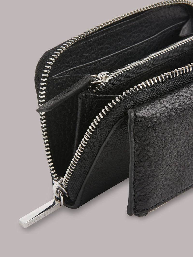Whistles Black Bibi Zip Purse 100% leather - British product