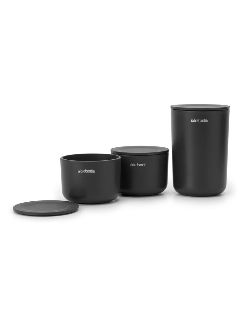Brabantia Grey ReNew storage pots set of three - British product