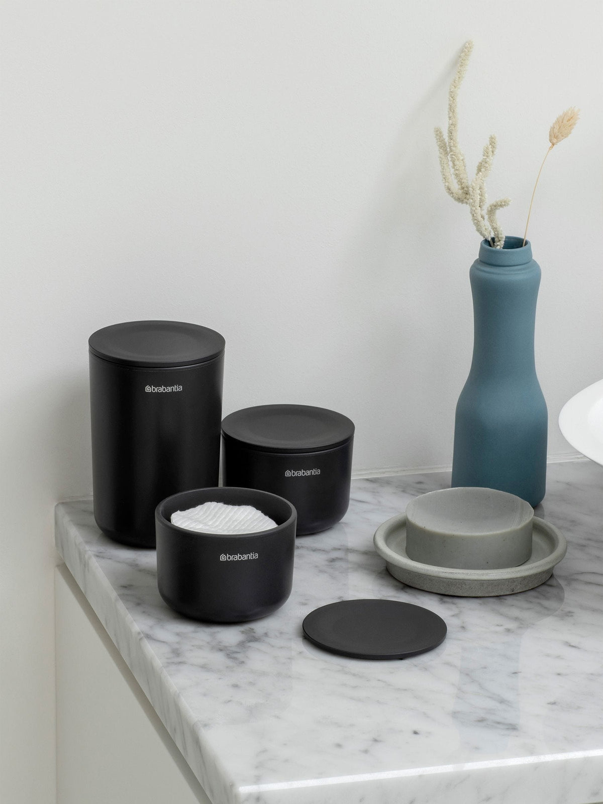 Brabantia Grey ReNew storage pots set of three - British product