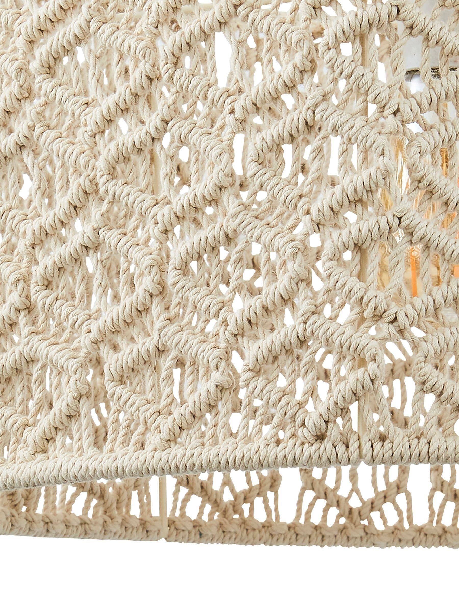 BHS cream macramé large ceiling light shade, UK version