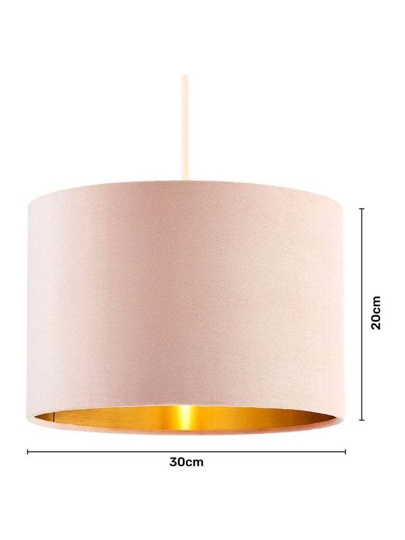 BHS pink velvet ceiling light 30cm (British brand)