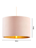 BHS pink velvet ceiling light 30cm (British brand)
