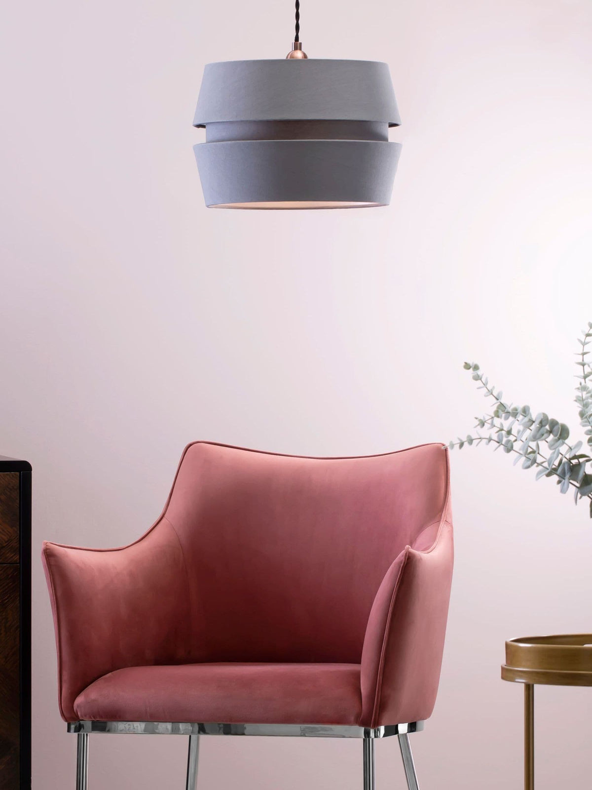 BHS grey three layer shade ceiling light, imported from the UK