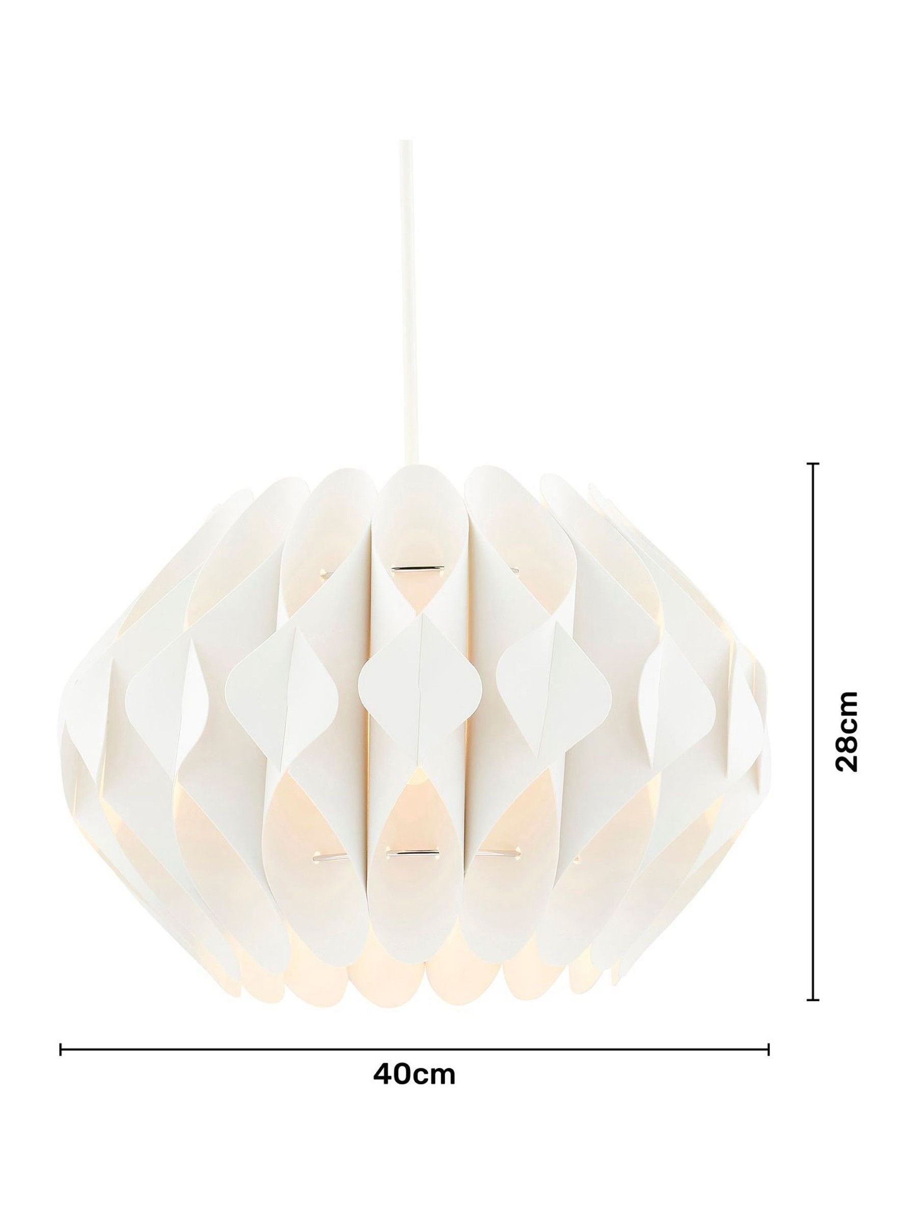 BHS white Landon easy fit ceiling light 40cm, imported from the UK