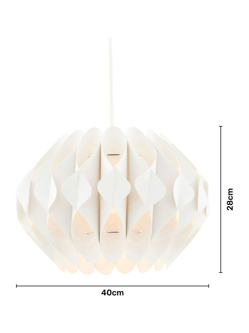 BHS white Landon easy fit ceiling light 40cm, imported from the UK