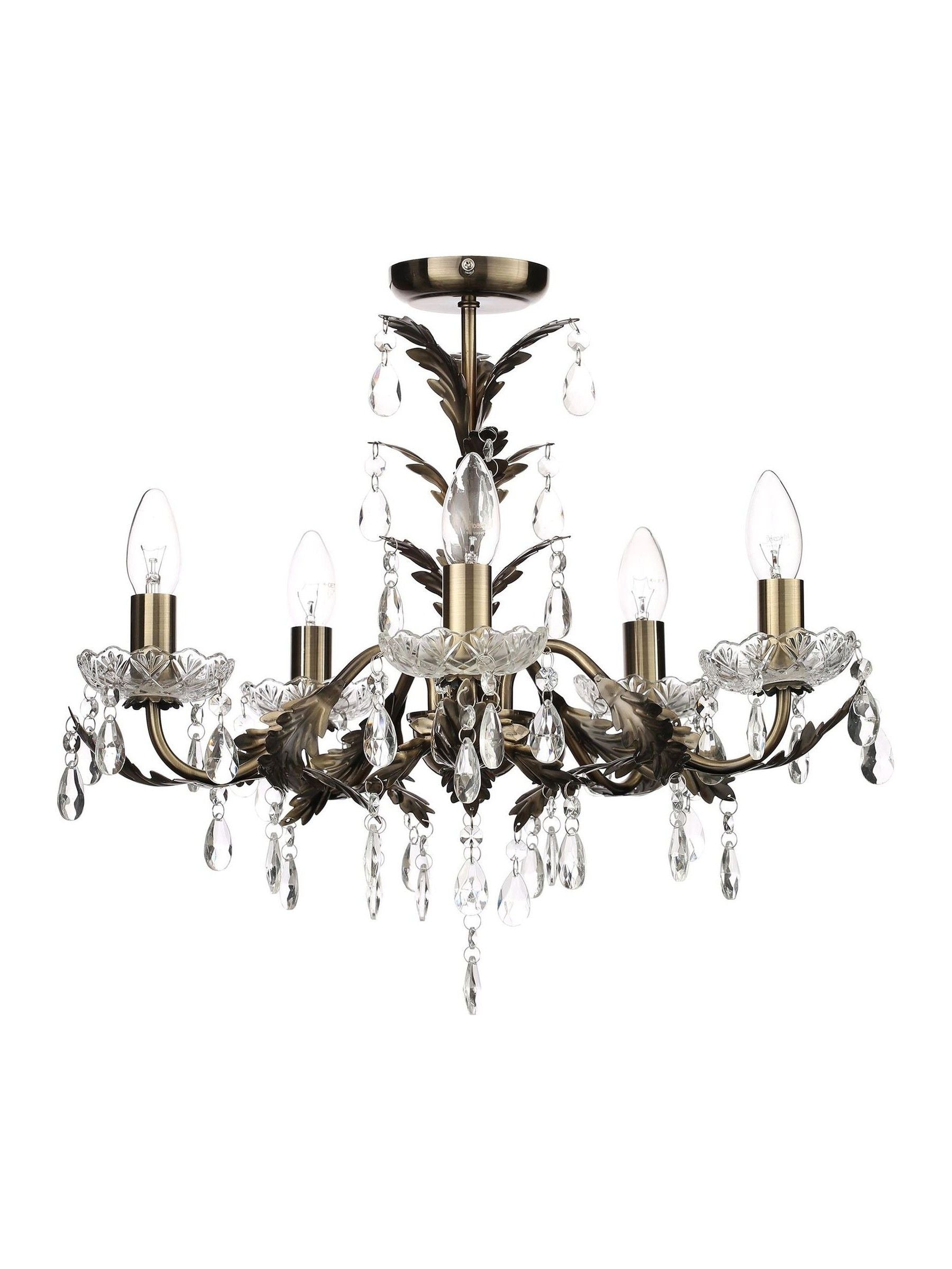 BHS Brass Paisley flush chandelier - British product