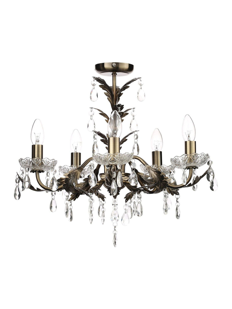 BHS Brass Paisley flush chandelier - British product