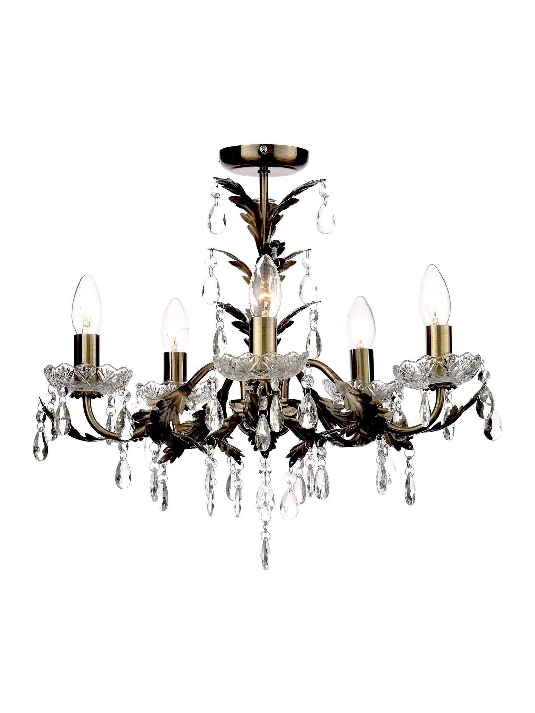 BHS Brass Paisley flush chandelier - British product