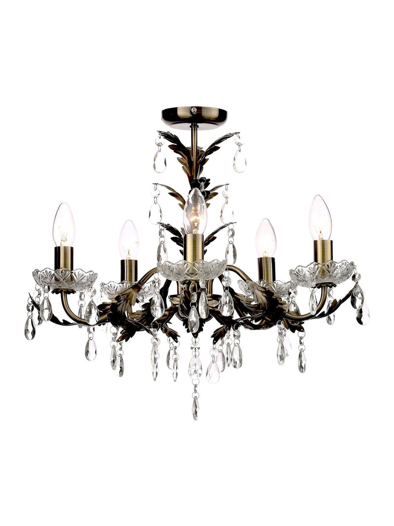 BHS Brass Paisley flush chandelier - British product