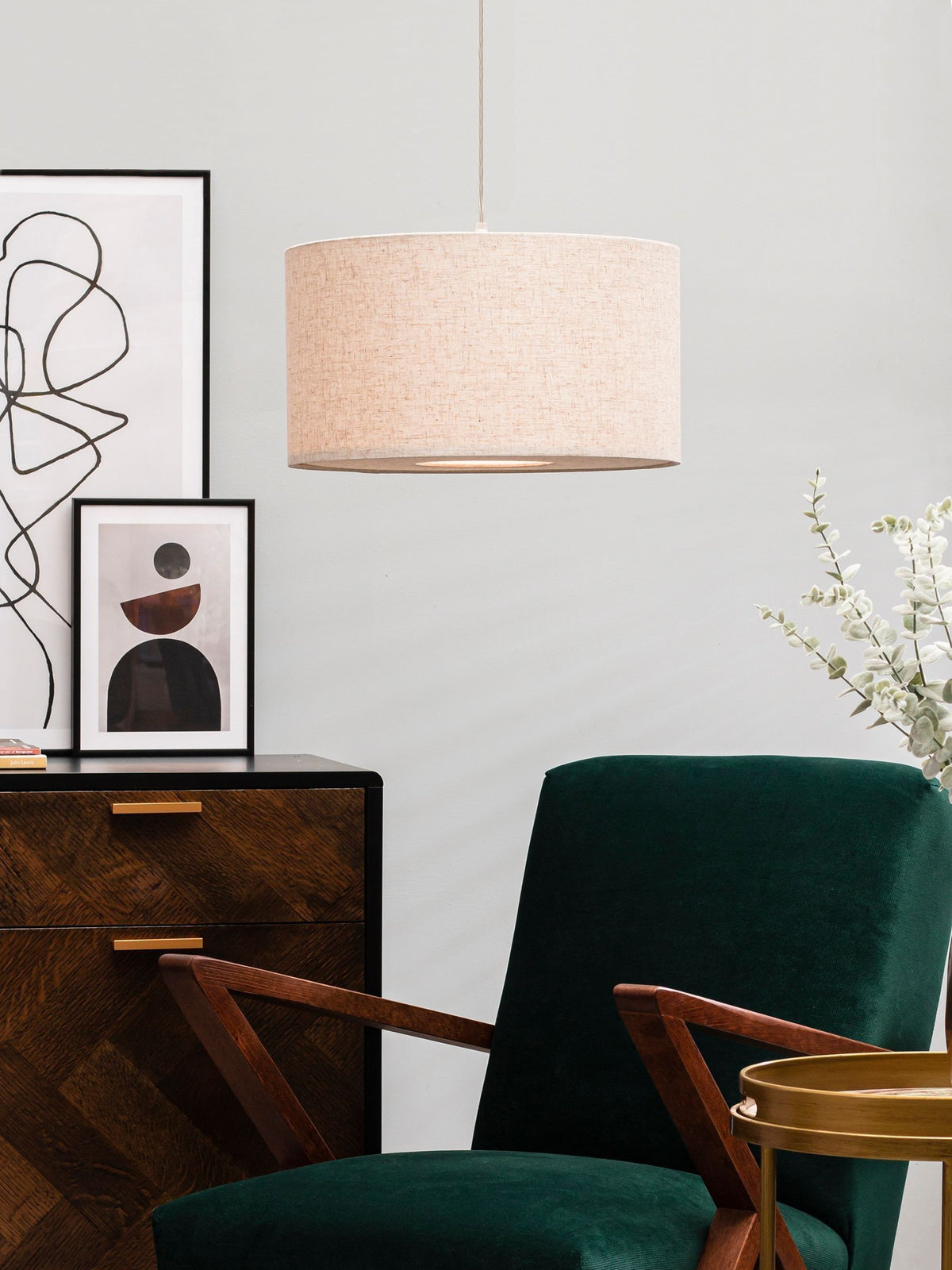 BHS Cream Ghyll Easy Fit Ceiling Light 40cm, UK version