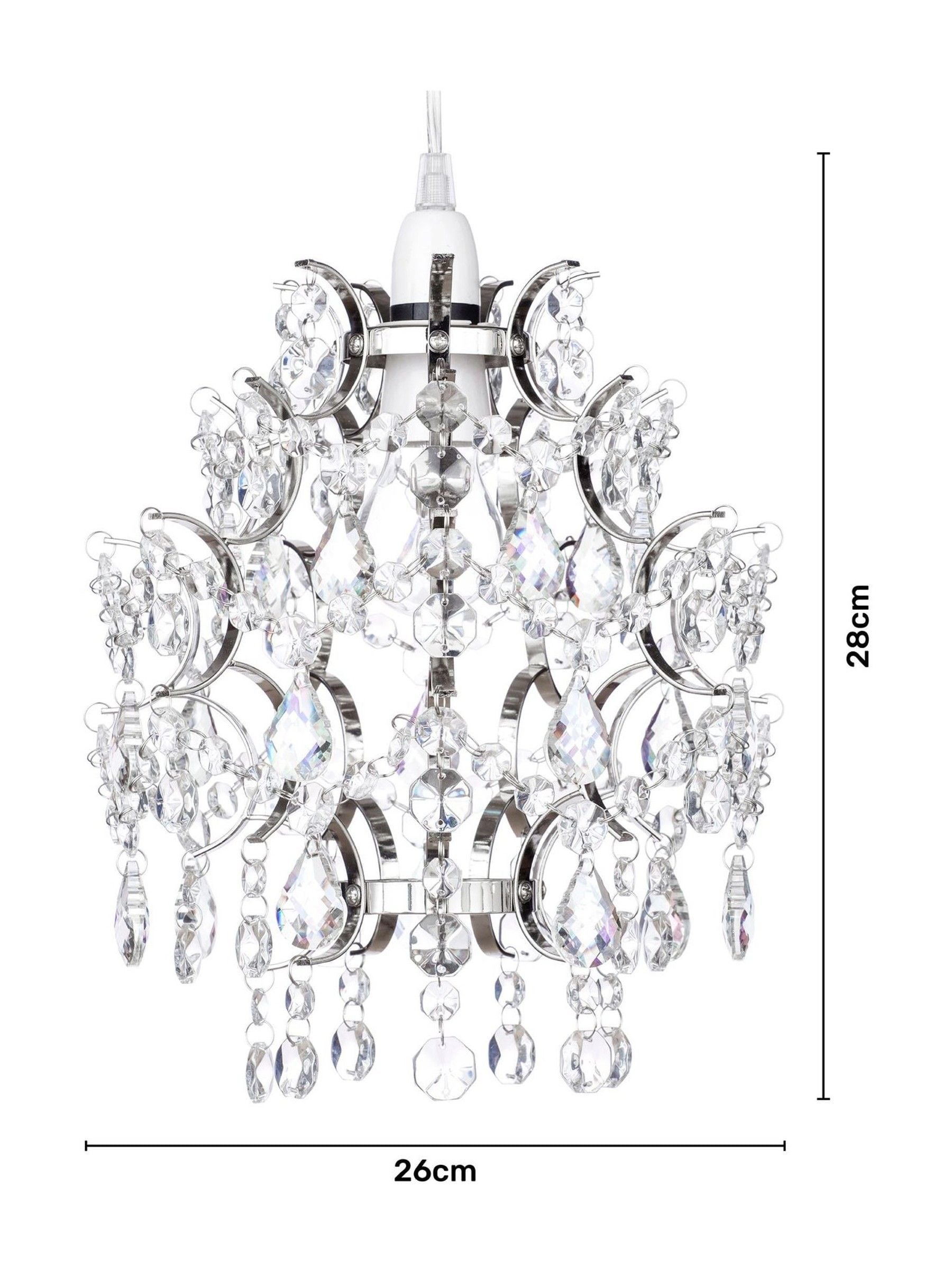 BHS Silver Lisa flush ceiling light, imported from the UK