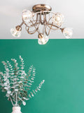 BHS Silver Marianne 5 Light Flush Ceiling Light