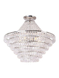 BHS silver flush ceiling light with crystal droplets, imported from the UK