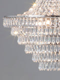 BHS silver flush ceiling light with crystal droplets, imported from the UK