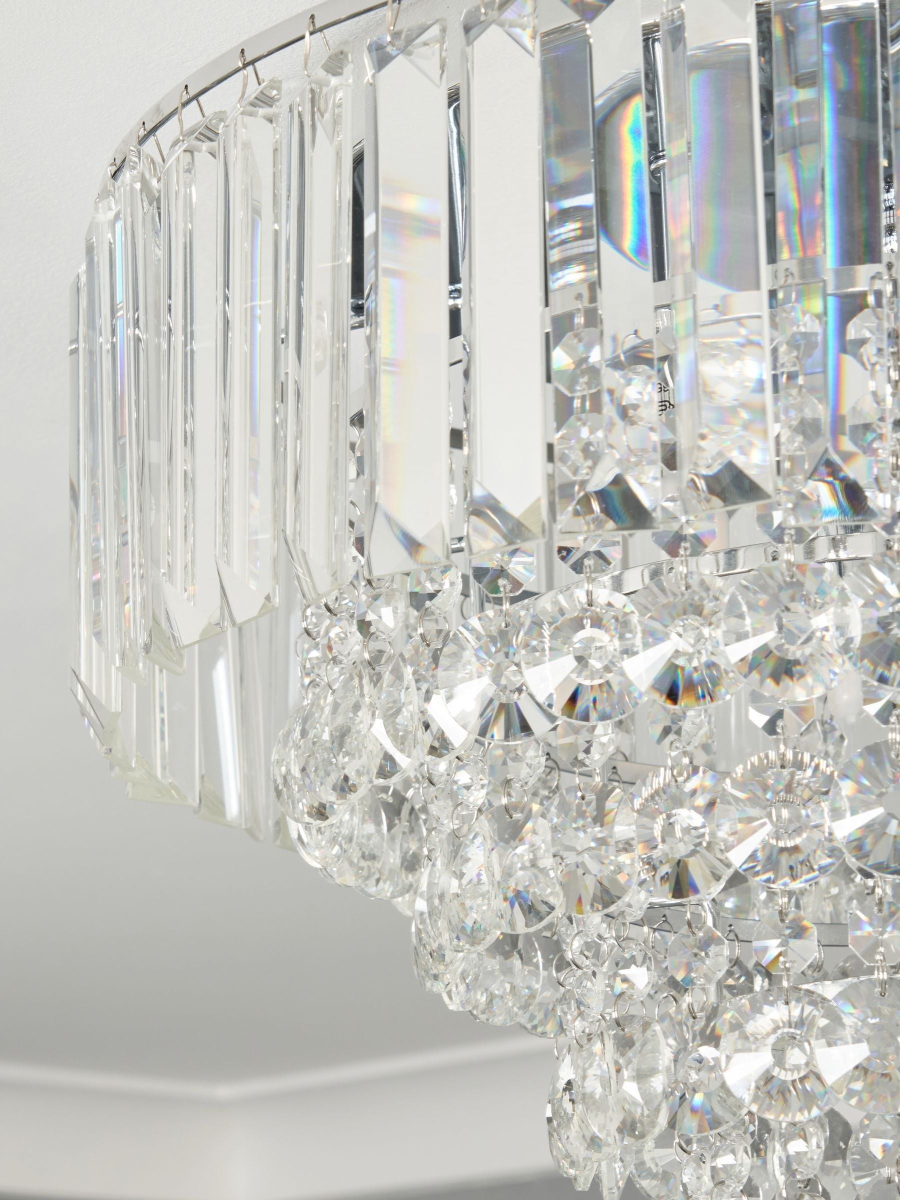 BHS Silver Paladina flush ceiling light, UK version