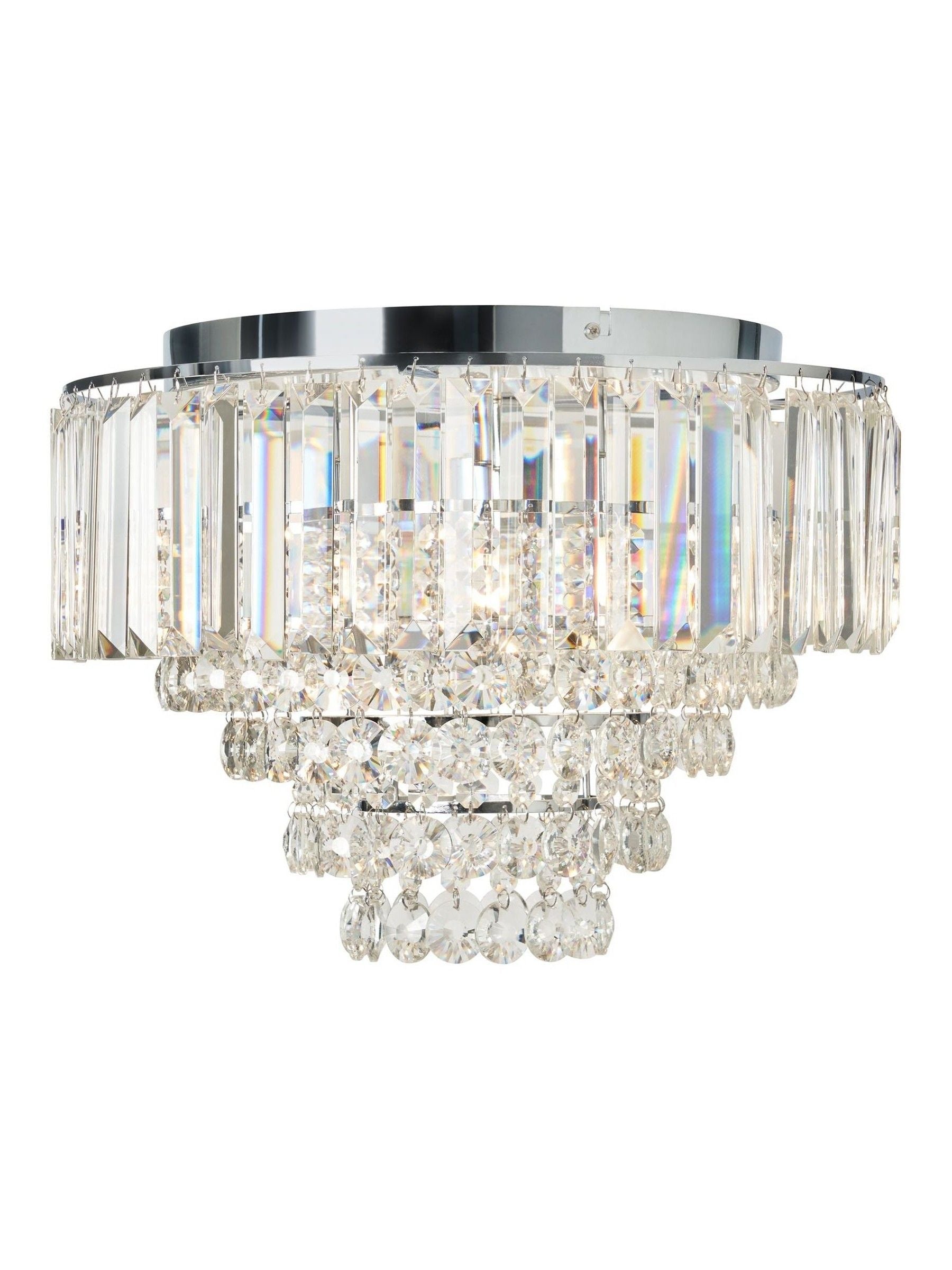BHS Silver Paladina flush ceiling light, UK version