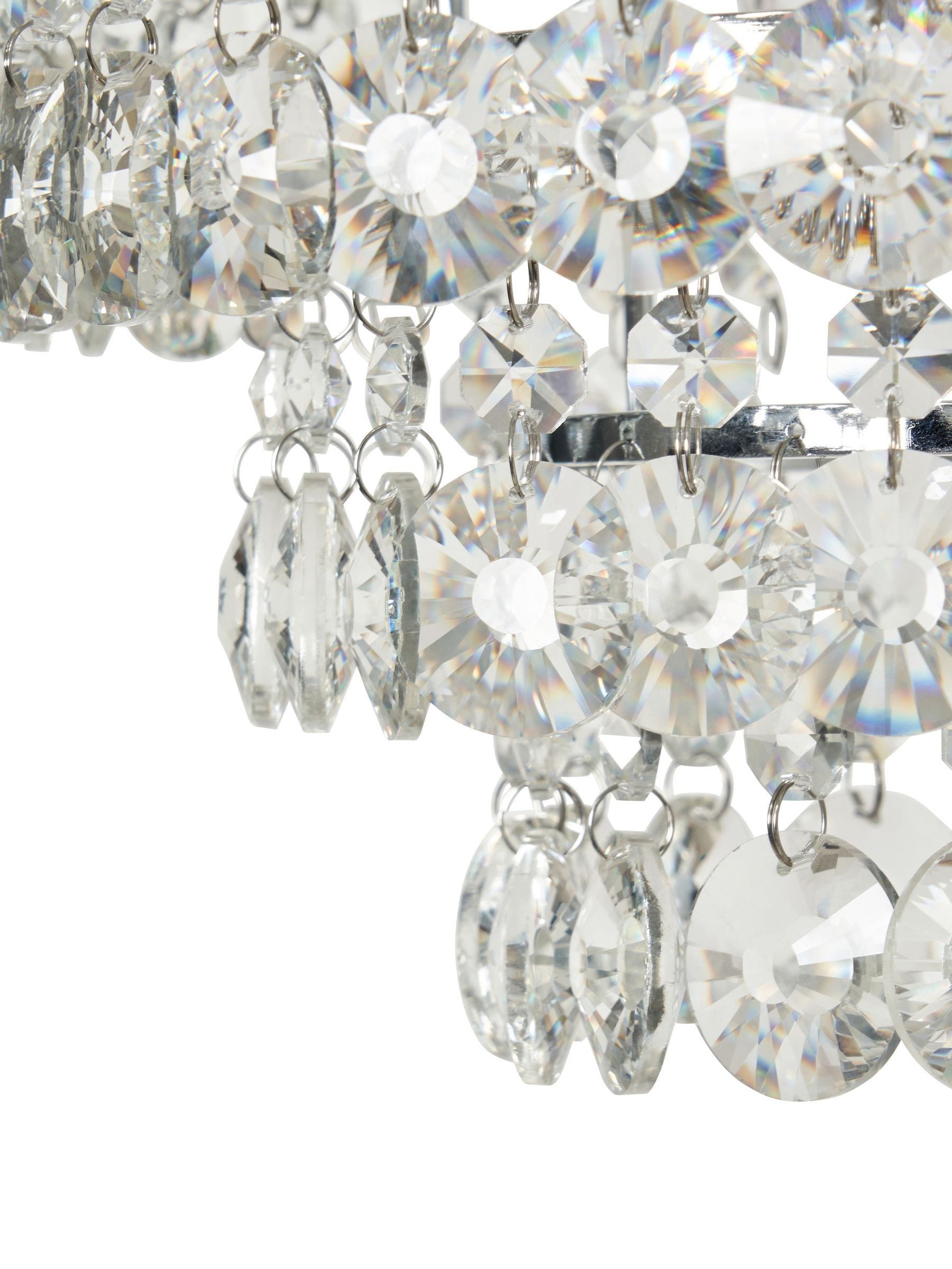 BHS Silver Paladina flush ceiling light, UK version